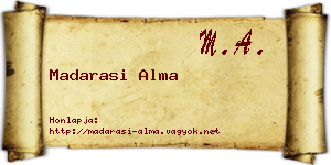 Madarasi Alma névjegykártya